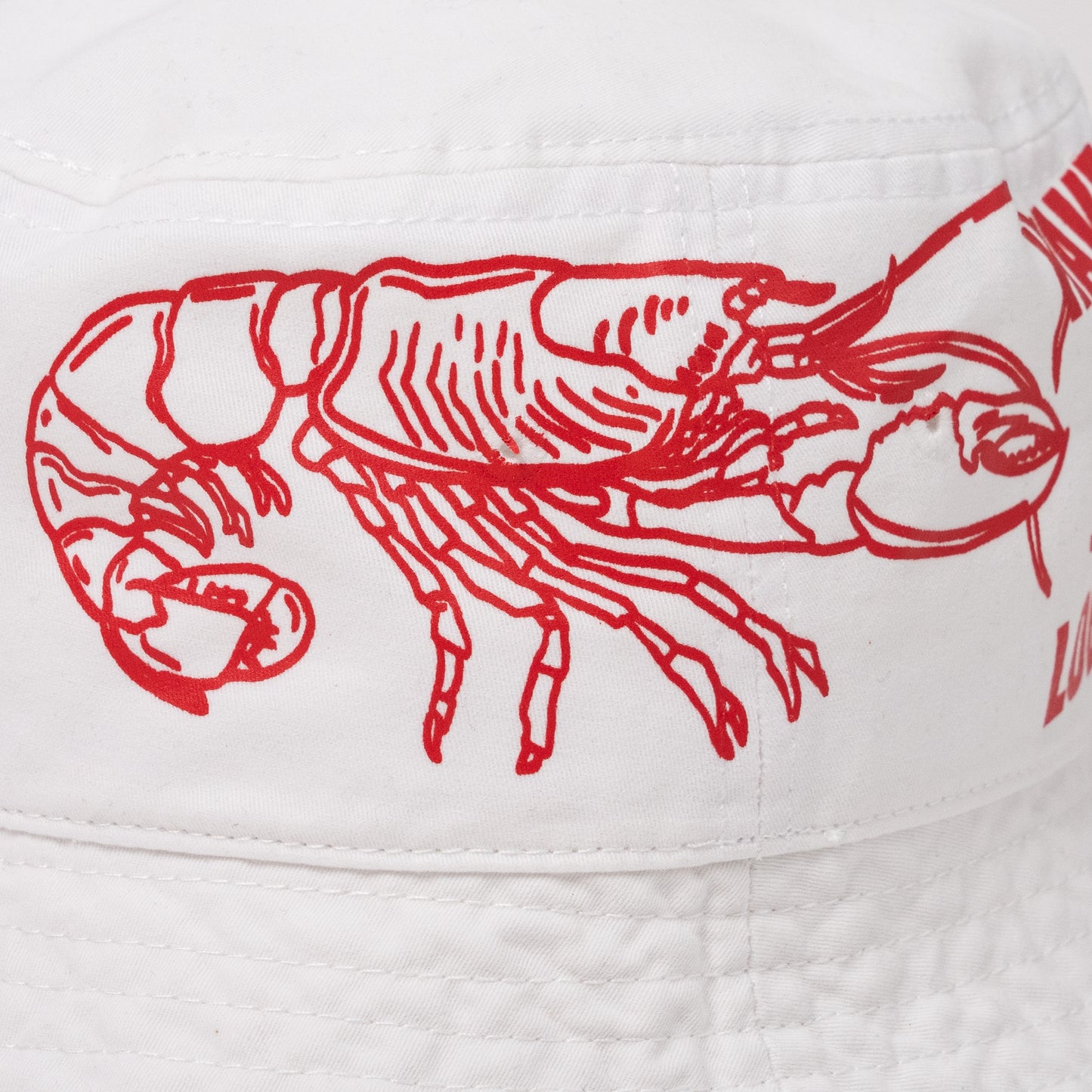 LOBSTER ROLLS Bucket Hat White