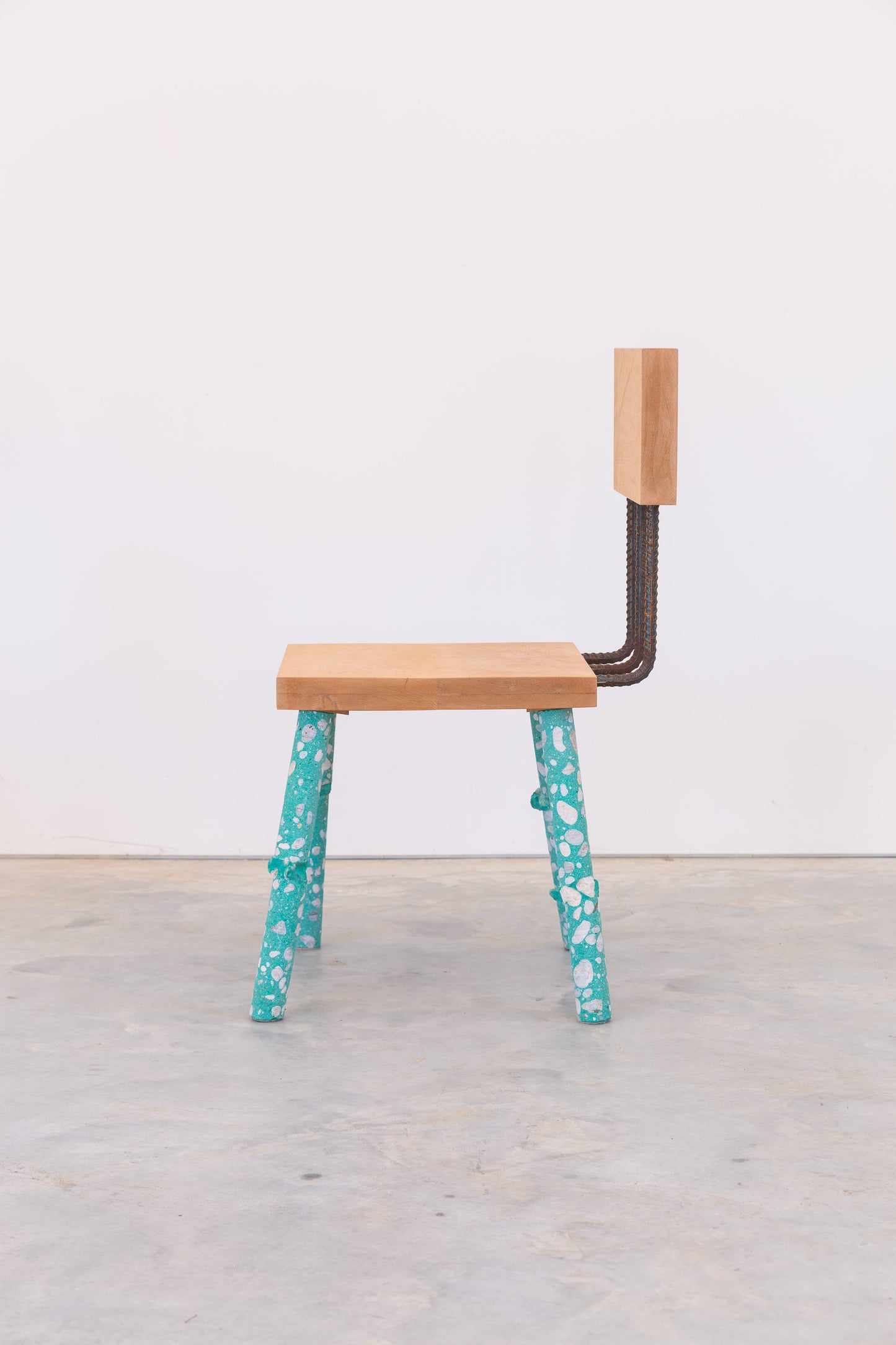 Concrete Leg Chair (Teal)