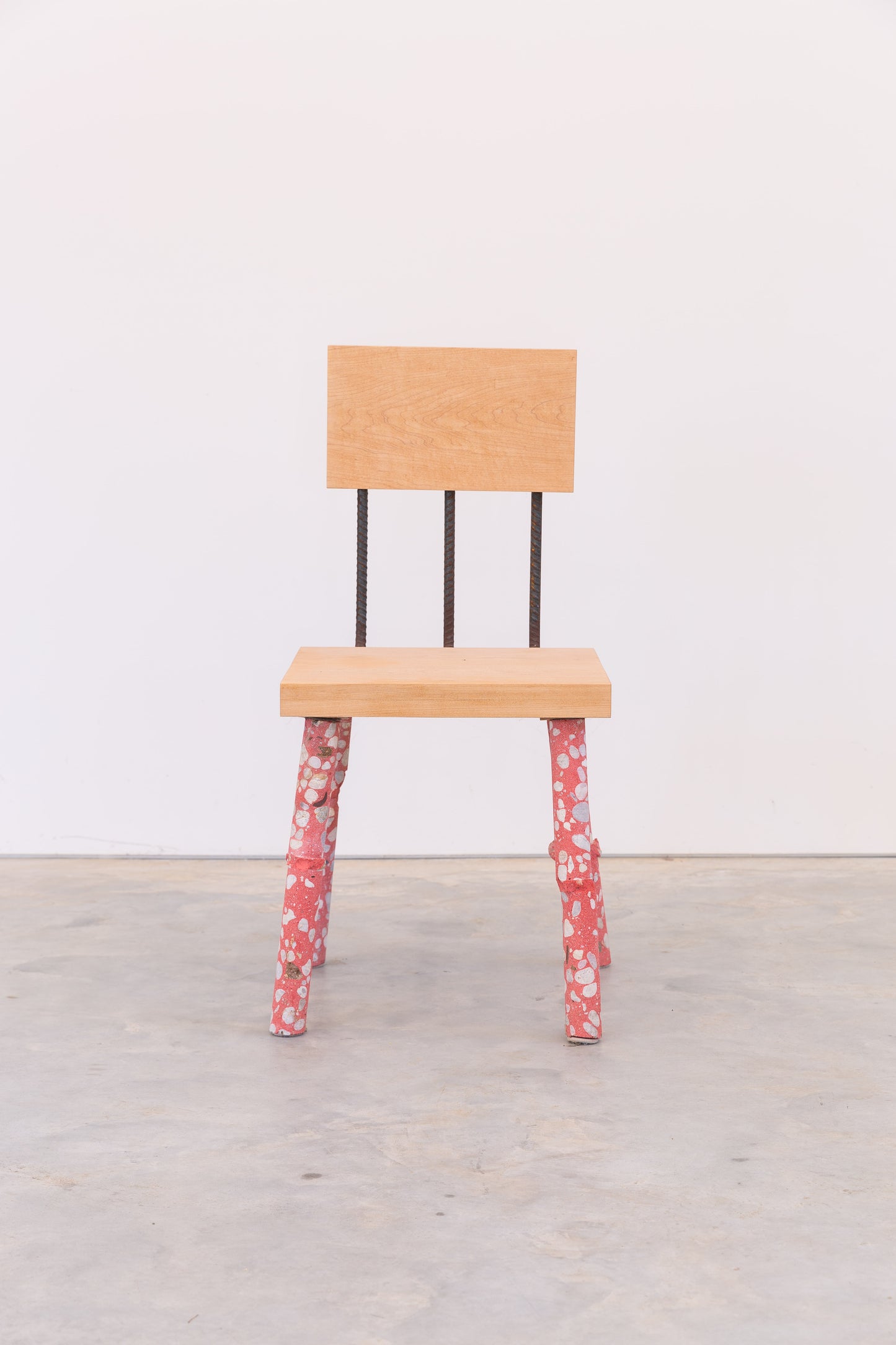 Concrete Leg Chair (Red)