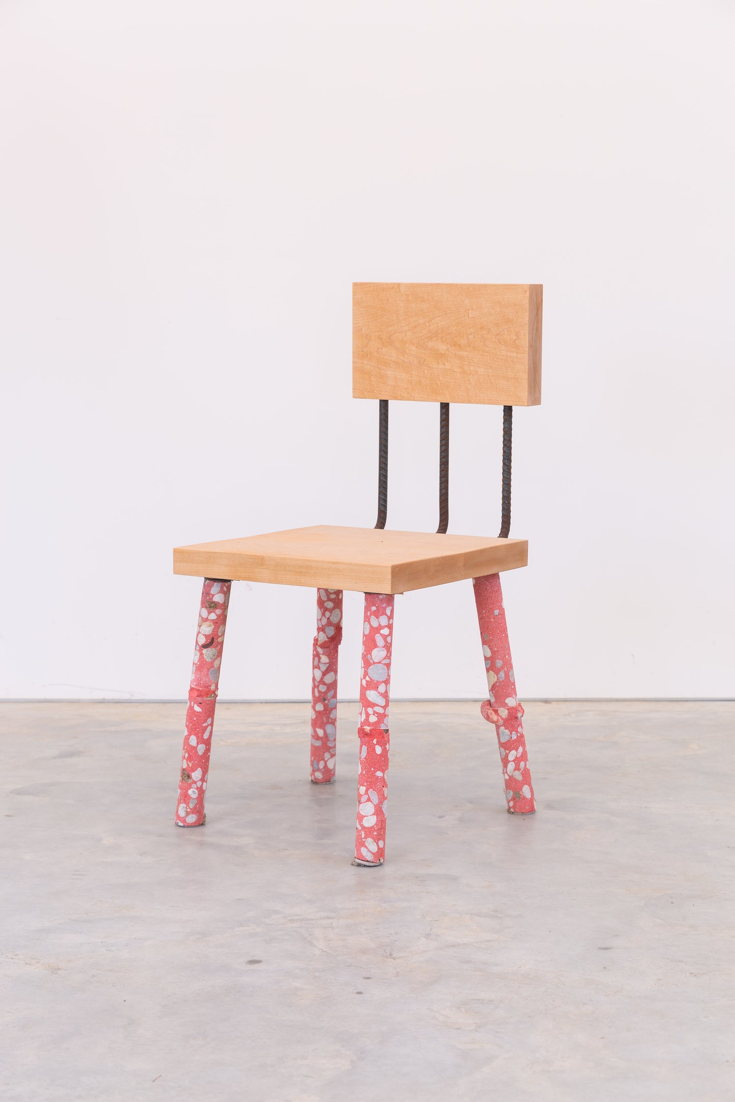 Concrete Leg Chair (Red)
