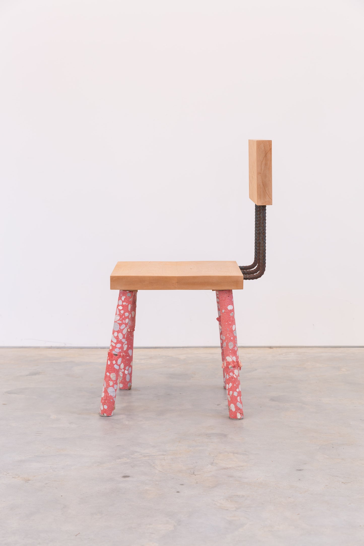 Concrete Leg Chair (Red)